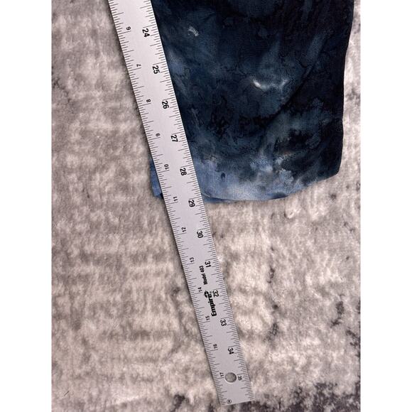 Enza Costa Pants 2 / US Medium Tie Dye Crepe Elastic Waist Pull On Tapered Leg - Picture 5 of 6